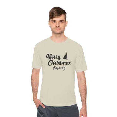 Merry Christmas Yinz - Sport-Tek Unisex Moisture Wicking Tee T-Shirt - YinzerShop