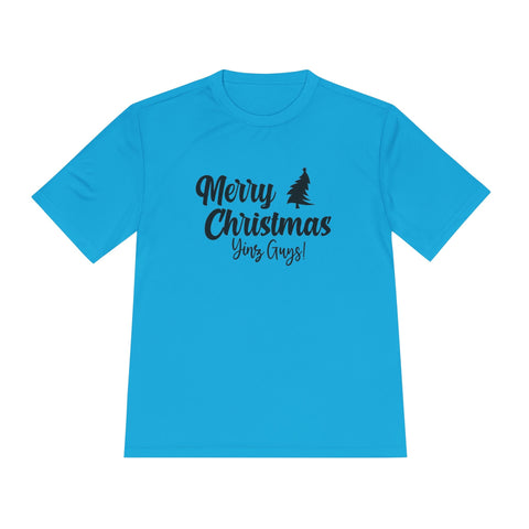 Merry Christmas Yinz - Sport-Tek Unisex Moisture Wicking Tee T-Shirt - YinzerShop