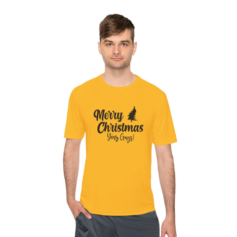 Merry Christmas Yinz - Sport-Tek Unisex Moisture Wicking Tee T-Shirt - YinzerShop
