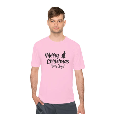 Merry Christmas Yinz - Sport-Tek Unisex Moisture Wicking Tee T-Shirt - YinzerShop