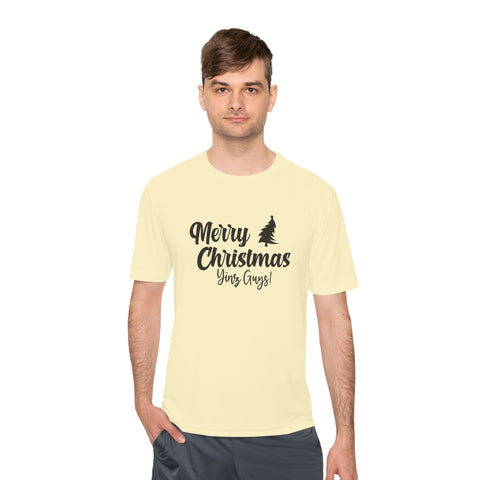Merry Christmas Yinz - Sport-Tek Unisex Moisture Wicking Tee T-Shirt - YinzerShop