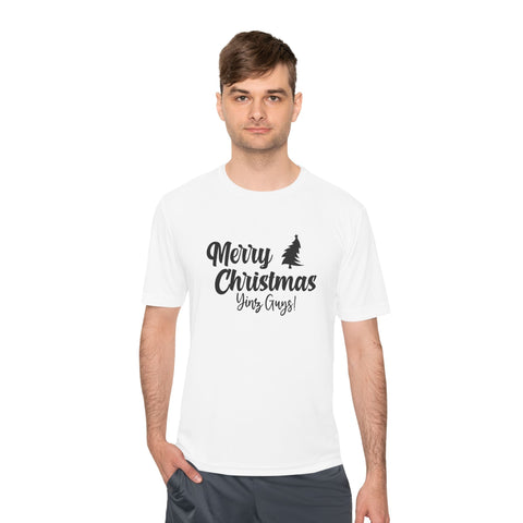 Merry Christmas Yinz - Sport-Tek Unisex Moisture Wicking Tee T-Shirt - YinzerShop