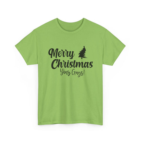 Merry Christmas Yinz! - Unisex Heavy Cotton Tee T-Shirt - YinzerShop