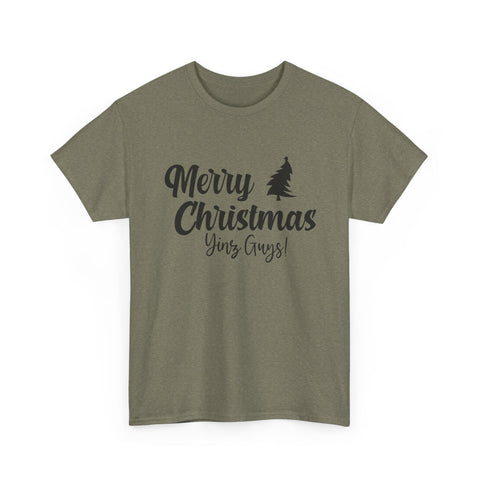 Merry Christmas Yinz! - Unisex Heavy Cotton Tee T-Shirt - YinzerShop