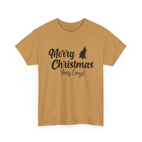 Merry Christmas Yinz! - Unisex Heavy Cotton Tee T-Shirt - YinzerShop