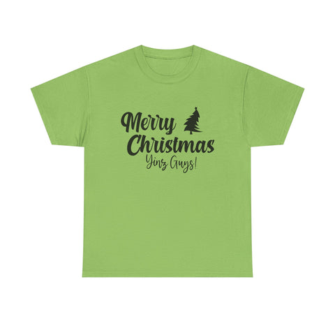 Merry Christmas Yinz! - Unisex Heavy Cotton Tee T-Shirt - YinzerShop