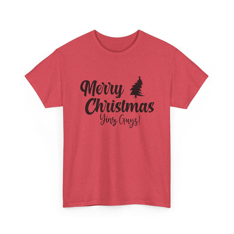 Merry Christmas Yinz! - Unisex Heavy Cotton Tee T-Shirt - YinzerShop