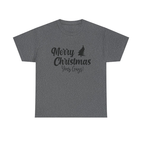 Merry Christmas Yinz! - Unisex Heavy Cotton Tee T-Shirt - YinzerShop