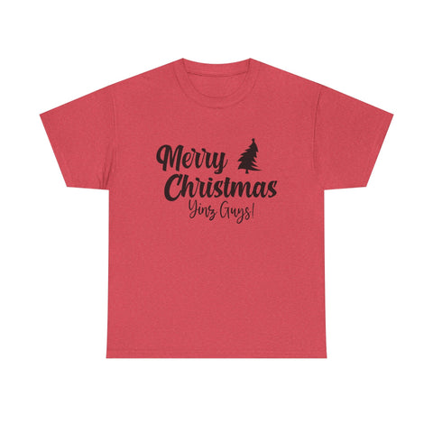 Merry Christmas Yinz! - Unisex Heavy Cotton Tee T-Shirt - YinzerShop