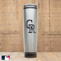 Metal Dugout Mug | MLB Team Logo Baseball Bat Mug - Stainless Steel Travel Tumbler Dugout Mug - YinzerShop