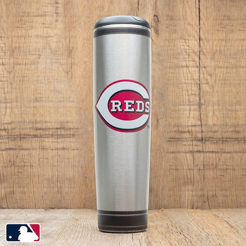 Metal Dugout Mug | MLB Team Logo Baseball Bat Mug - Stainless Steel Travel Tumbler Dugout Mug - YinzerShop