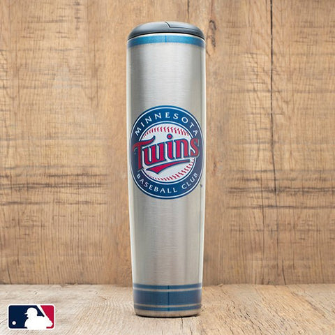 Metal Dugout Mug | MLB Team Logo Baseball Bat Mug - Stainless Steel Travel Tumbler Dugout Mug - YinzerShop