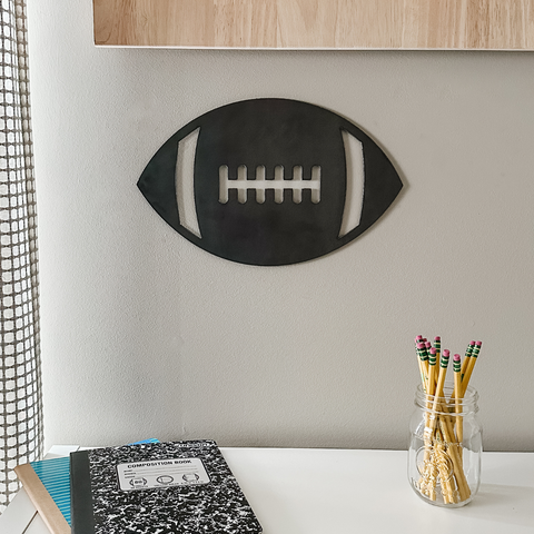 Football Wall Decor – Magnetic Display Board | Steel Wall Art for Sports Room
