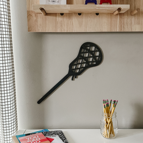 Lacrosse Wall Decor – Magnetic Steel Wall Sign | Sports Fan Gift & Team Display