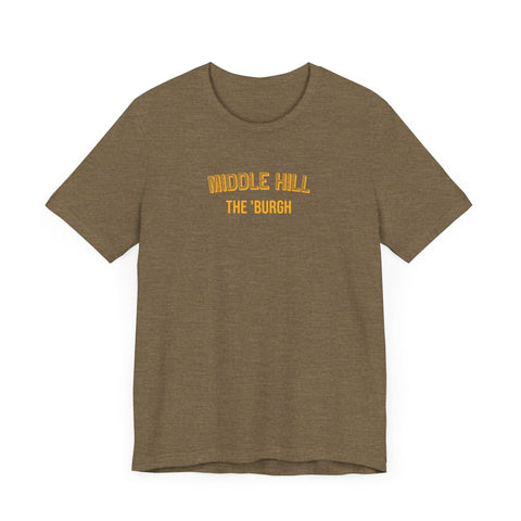 Middle Hill - The Burgh Neighborhood Series - Unisex Jersey Short Sleeve Tee T-Shirt - YinzerShop