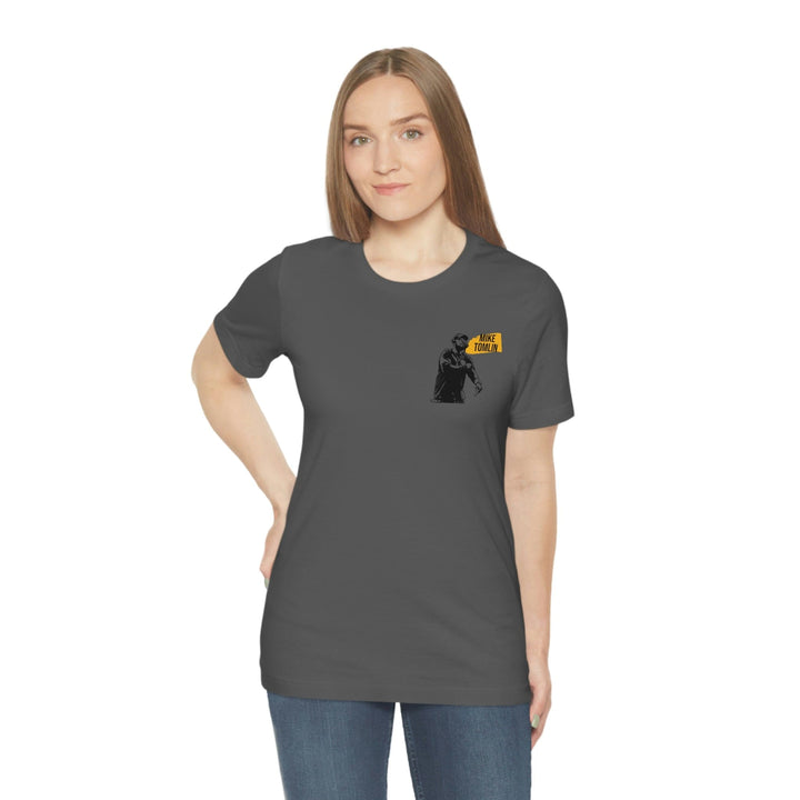 Mike Tomlin T-Shirt - Pittsburgh Headliner Series - Back-Printed Graphic Tee T-Shirt Printify   