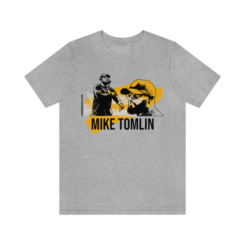 Mike Tomlin T-Shirt - Pittsburgh Headliner Series Short Sleeve Tee T-Shirt Printify Athletic Heather S 