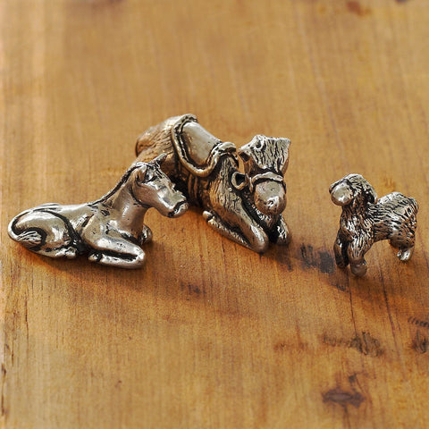 Mini Nativity Set by Wendell August Forge – Pewter Figurines in Wood Box Packaging Nativity Set - YinzerShop