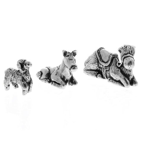 Mini Nativity Set by Wendell August Forge – Pewter Figurines in Wood Box Packaging Nativity Set - YinzerShop