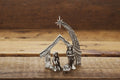 Mini Nativity Set - Handcrafted Pewter Figurines | Wendell August Forge 4-Piece Scene - YinzerShop