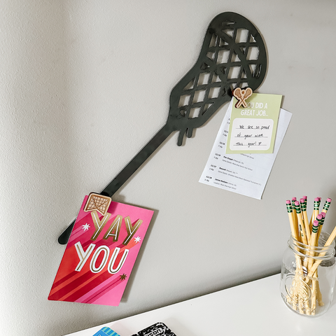 Lacrosse Wall Decor – Magnetic Steel Wall Sign | Sports Fan Gift & Team Display