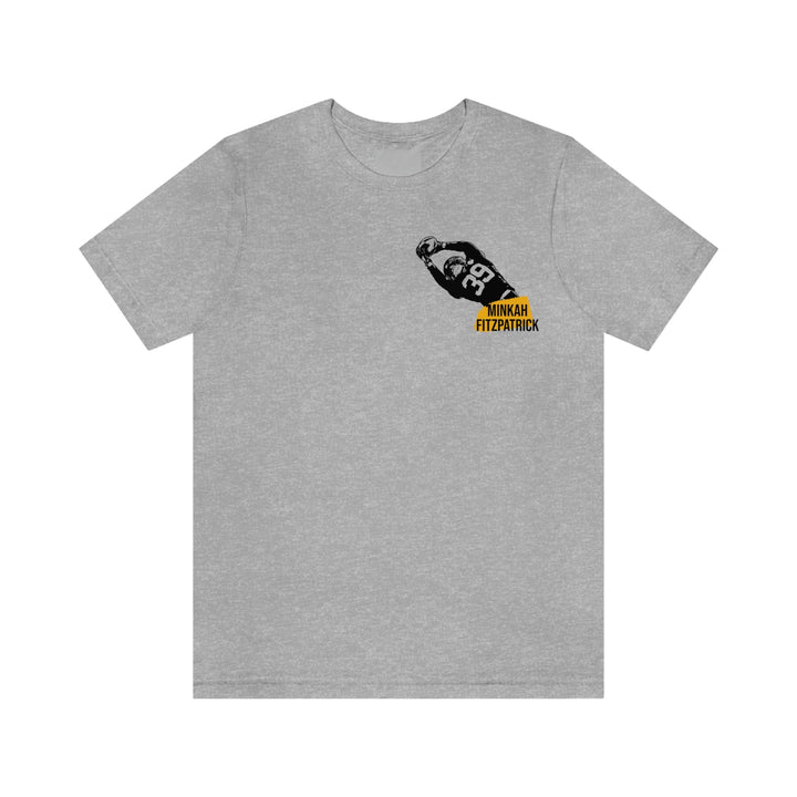 Minkah Fitzpatrick Pittsburgh Headliner Series T-Shirt - Back-Printed Graphic Tee T-Shirt Printify Athletic Heather S 