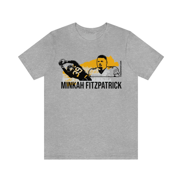 Minkah Fitzpatrick Pittsburgh Headliner Series T-Shirt Short Sleeve Tee T-Shirt Printify Athletic Heather S 