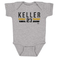 Mitch Keller Bodysuit - Baby One-Piece Cotton Romper, Soft Heather Gray Infant Wear Kids Baby Onesie - YinzerShop