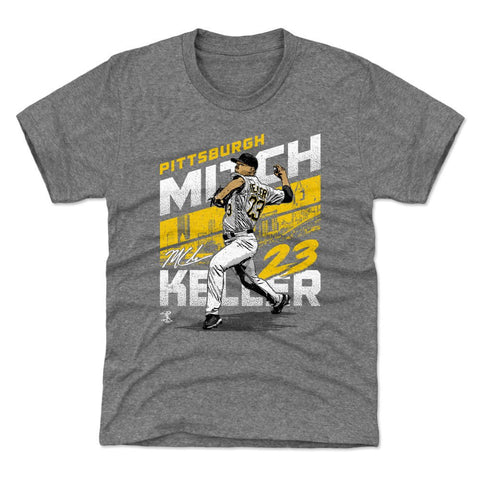 Mitch Keller T-Shirt – Kids Crewneck Baseball Tee | Short Sleeve Regular Fit Kids T-Shirt - YinzerShop