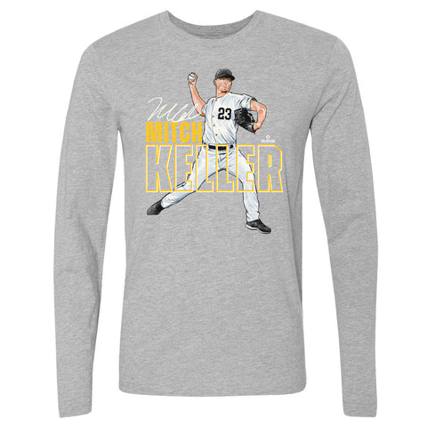 Mitch Keller T-Shirt - Pittsburgh Baseball Shirt | Long Sleeve Crewneck Tee Men's Long Sleeve T-Shirt - YinzerShop