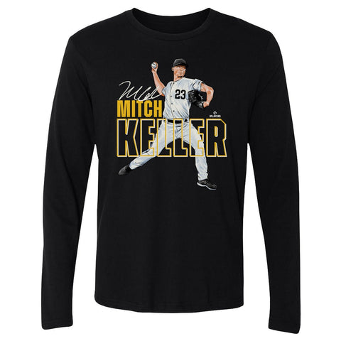 Mitch Keller T-Shirt - Pittsburgh Baseball Shirt | Long Sleeve Crewneck Tee Men's Long Sleeve T-Shirt - YinzerShop