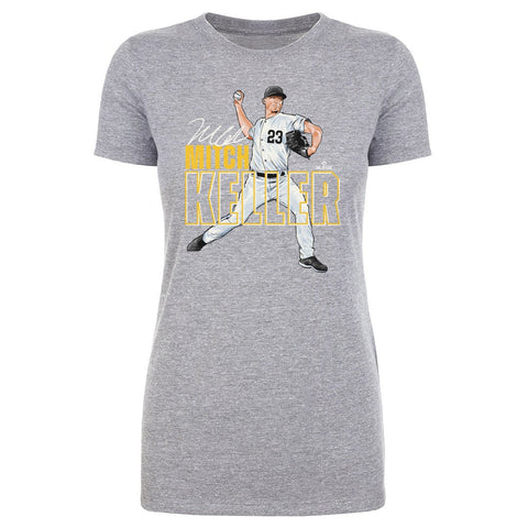 Mitch Keller T-Shirt - Slim Fit Cotton Crewneck Pittsburgh Baseball Shirt Women's T-Shirt - YinzerShop