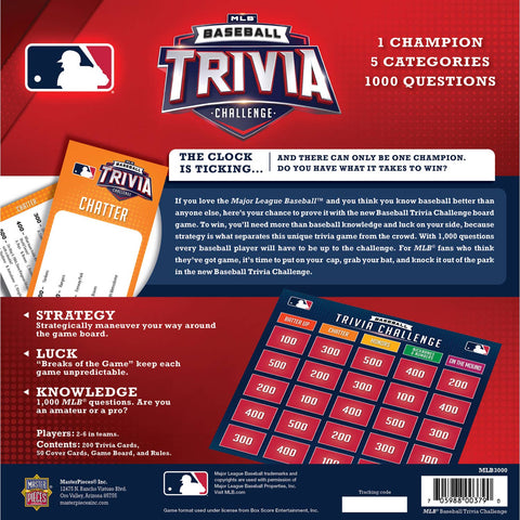 MLB Baseball Trivia Challenge - Competitive Board Game With 1,000 Questions Board Game - YinzerShop