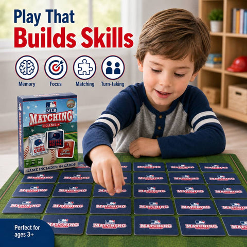 MLB Matching Game - Baseball Card Game With League Symbol Pairs For Family Fun Card Games - YinzerShop