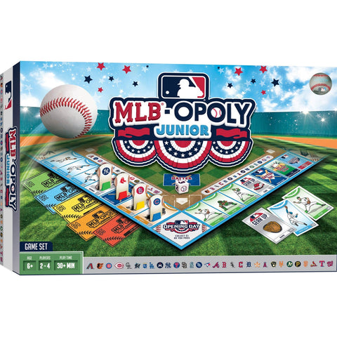 MLB Opoly Junior – Baseball Board Game With Custom Playing Pieces & Team Stickers Classic Games - YinzerShop
