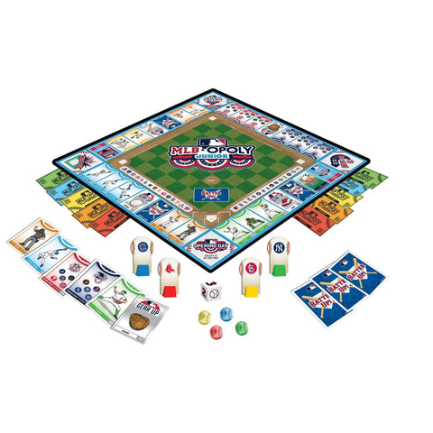 MLB Opoly Junior – Baseball Board Game With Custom Playing Pieces & Team Stickers Classic Games - YinzerShop