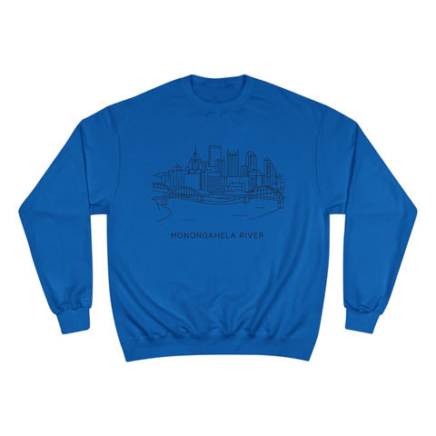 Monongahela River Skyline - Champion Sweatshirt Sweatshirt - YinzerShop