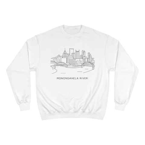 Monongahela River Skyline - Champion Sweatshirt Sweatshirt - YinzerShop