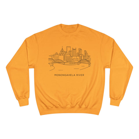 Monongahela River Skyline - Champion Sweatshirt Sweatshirt - YinzerShop