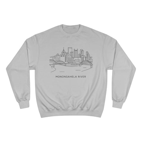 Monongahela River Skyline - Champion Sweatshirt Sweatshirt - YinzerShop
