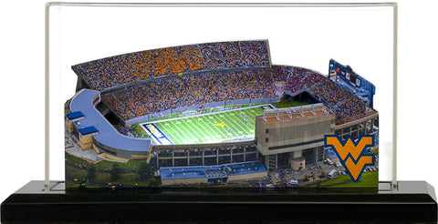 Mountaineer Field Replica - West Virginia Mountaineers 3D Stadium Model with LED Lighting by Home Fields Sports Collectables - YinzerShop