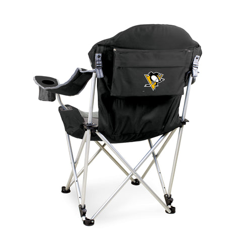 Pittsburgh Penguins - Reclining Camp Chair Chair Picnic Time Family of Brands Black  