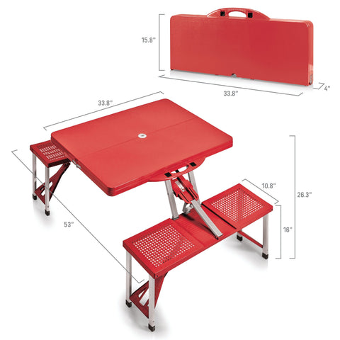 Ohio State Buckeyes - Picnic Table Portable Folding Table with Seats  Picnic Time Family of Brands   