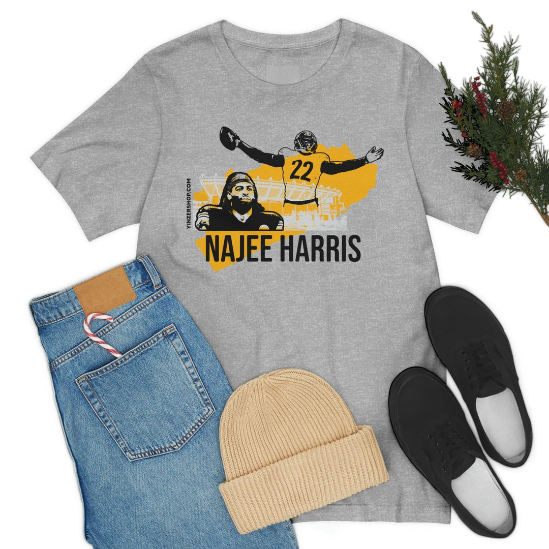 Najee Harris T-Shirt - Pittsburgh Headliner Series Short Sleeve Tee T-Shirt Printify   