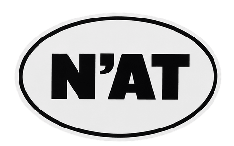 N’at Pittsburgh Pittsburghese Euro Oval Durable Vinyl Sticker | 5" x 3" Sticker - YinzerShop