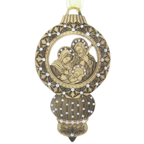 Nativity Ornament Bronze - Limited Edition Holy Family Christmas Decoration Ornament - YinzerShop