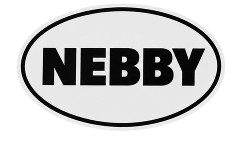 Nebby Pittsburgh Pittsburghese Euro Oval Vinyl Sticker | Size: 5" x 3" Sticker - YinzerShop