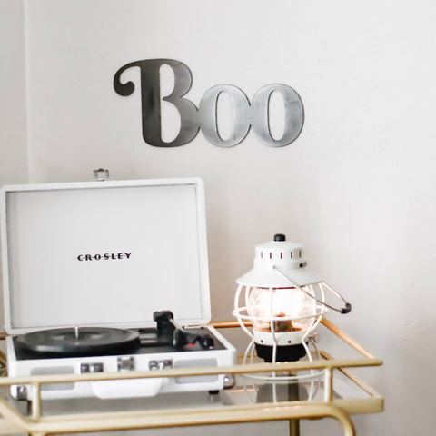 Boo Wall Decor - Steel Halloween Sign | Spooky Cute Seasonal Wall Art