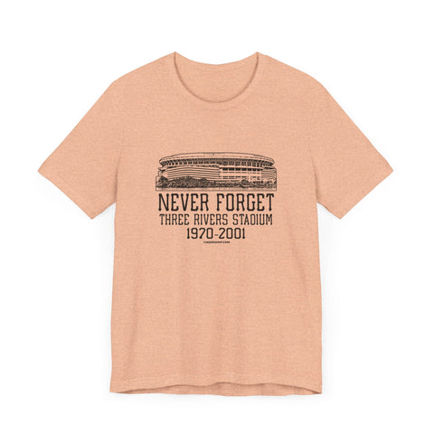 Never Forget: Three Rivers Stadium Retro Tribute T-Shirt T-Shirt - YinzerShop