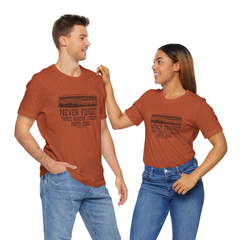Never Forget: Three Rivers Stadium Retro Tribute T-Shirt T-Shirt - YinzerShop